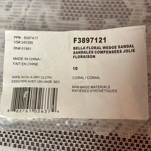 Bella Floral Wedge Sandal by Avon in coral - Picture 8 of 9